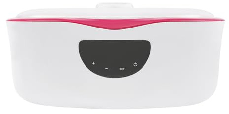 Bain Paraffine Mains et Pieds,230W Bain de Paraffine Pour Mains 4L Chauffe Rapide Température Réglable Adoucit et Revitalise la Peau Serre et Lisse les Rides (Rouge)