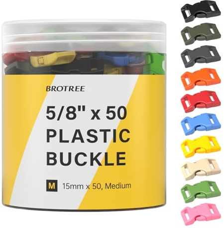 BROTREE Plastic Buckles Paracord Buckles Clips | Contoured Side Release, used for Paracord Bracelets, Craft