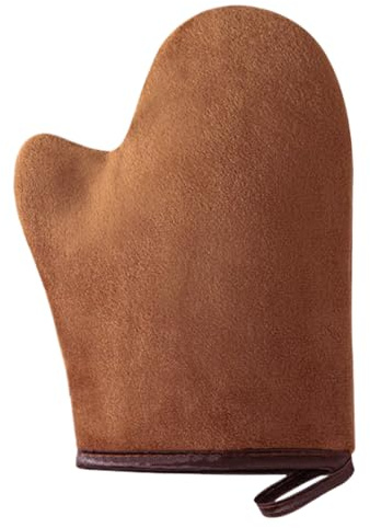 Guante De Bronceado Mitón Para Loción Autobronceadora | Aplicador Floqueado Ultra Lavable a Máquina con Dedo para Sprays Lociones y Espuma en Rostro Mujeres y Hombres