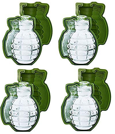 4 Stück 3D Granate Silikonform Monster Sized Ice Cube Trays Kuchen Backformen Bar Party Silikon Trays Schimmel Geschenk Werkzeug (4)