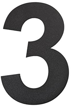 nanlyiau Numero Maison 6in/15.3cm Numéro de Maison Moderne NOIR- Acier inoxydable brossé fait de solides 304.Aspect flottant(black 6in3)