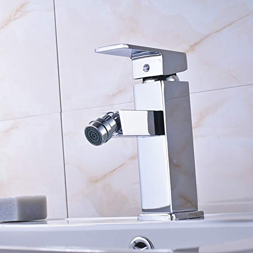 Rubinetto Per Bidet Monocomando Cromato Lucido Da Bagno Miscelatore Con Base Quadrata Donna Utilizzato Nella Cucina Del
