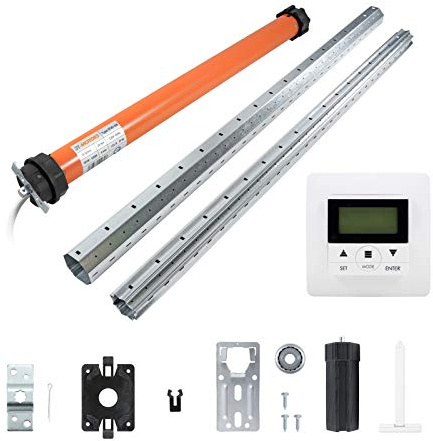 3T-MOTORS Rollladenmotor Komplettset mit Zeitschaltuhr, SW60 Welle 2,70 m, 3T45-20B (Zugkraft 20 Nm/40 kg) mit elektronischen Endschaltern, einfache Montage mit Zubehör, Rollladenantrieb