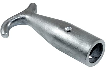 SN-TEC Stockhaken/Ziehhaken für Bodentreppen und Oberlichter, Aluminium, unlackiert Silber (Stockhaken unlackiert Silber)