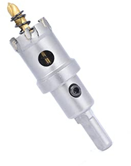 Sierra perforadora de metal de 20 mm, cortador de agujeros TCT con brocas piloto chapadas en titanio, broca de carburo cementado resistente para hierro, acero inoxidable, plástico, cobre
