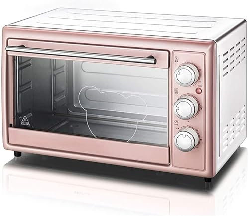 CAZARU Mini Horno 30L con Temperatura controlada de 60-250 ℃ y Temporizador de 60 Minutos 3 métodos de cocción Horno doméstico Multifuncional de Tres Capas con Cubierta de Acero Puerta de Vidrio con