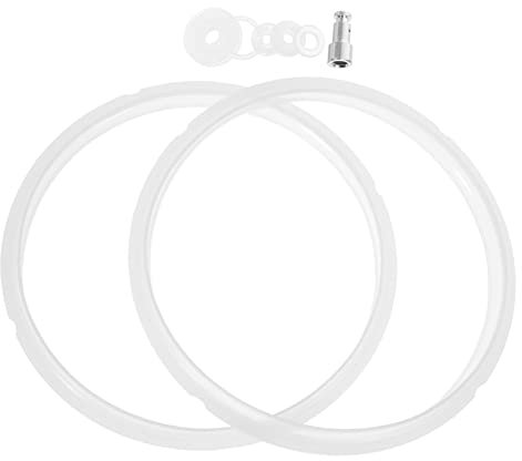 UPKOCH Pressure Cooker Sealing Ring Set with Float Valve 5 Pieces Rubber Gaskets for 5L 6L Electric Pressure Cookers Durable High Temperature Resistant Replacement Parts