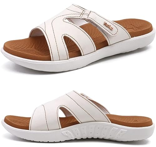 KuaiLu Chanclas Mujer Moda Ortopedicas Comodas Soporte del Arco Chancletas