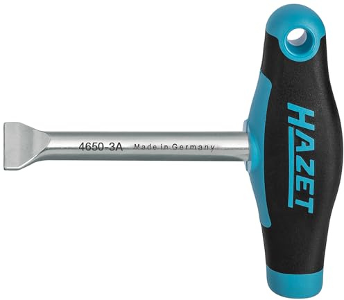 Hazet Batteriestopfen-Dreher 4650-3A, Schlitz Profil, SW 1,7 x 14,5 mm | Abtrieb Schlitz Profil, Chrom-Vanadium, verchromt, Länge 95 mm, 73 g, Klingenbreite 14.5 mm, Klingenhöhe 1.7 mm