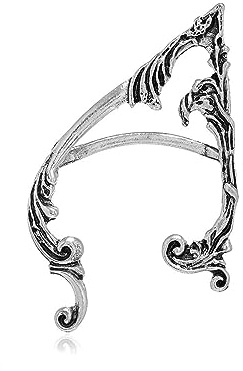 W WEILIRIAN Gothic Elf Manschette Ohrring - Silber Elfen Fee Wrap Kontur Knorpel Schmuck für Cosplay Halloween Mädchen Geschenke (Richtig)