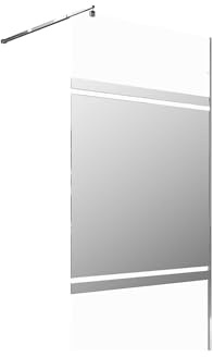 Vente-unique - Paroi de douche à l'italienne avec effet miroir - 120 x 200 cm - ZENADO