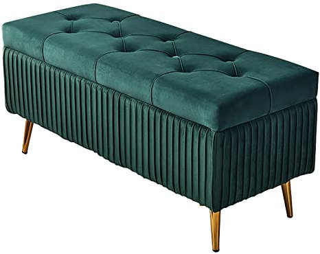 Ottomane, große Poof-Ottomane für die Tür – Wohnzimmer-Aufbewahrungshocker – 100 cm × 40 cm × 45 cm Fußstütze für das Ende des Bettes, Schlafzimmer, modischer Kleiderschrank, begehbarer Kleiderschrank