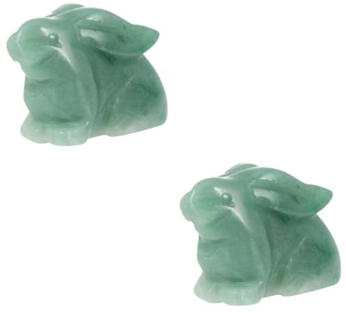TOPBATHY Lernspielzeug 2St Geschnitzte Jade-Kaninchen-Verzierung Jade-Kaninchen-Dekoration Mini Wohnkultur Geschenke Kinderspielzeug Hasen Puzzle