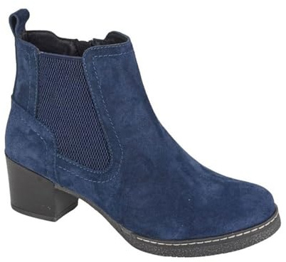Cipriata L541 ALESSINA Bottines en daim véritable, Daim véritable bleu marine, 40 EU
