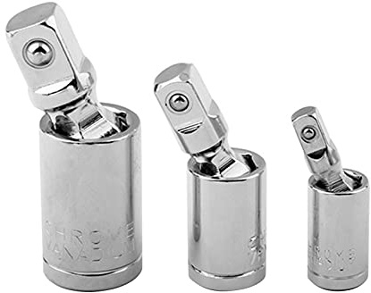 RDAHSUEHH 3Pcs Impact Universal Joint Socket Swivel Drive Adapter Reducer 1/4 3/8 1/2 (6.3mm/10mm/12.5mm)