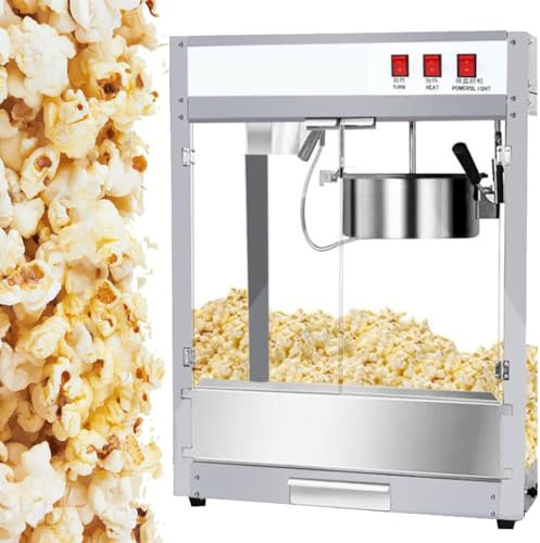 YANGYMM MáQuina de Palomitas de MaíZ Retro, MáQuina para Hacer Palomitas MaíZ para NiñOs, Kit EléCtrico para Hacer Palomitas de 1600 W, Fabricantes de Palomitas con Contenedor Acero Inoxidable