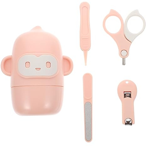 ORFOFE 1satz Nagelpflege Ergonomischer Nagelclipper Schere Nagelfeile Pinzette Für Neugeborene Reisefreundlich Hübscher Aufbewahrungstasche