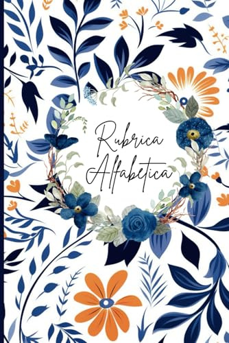 Rubrica alfabetica: Quaderno A5 a Righe con 4 pagine per ogni lettera- 104 Pagine in ordine alfabetico dalla A alla Z