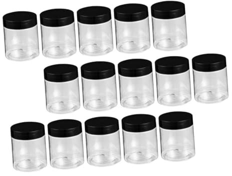 Vaguelly 15pièces Boîtes De Conservation Alimentaire Pots Plastique Bocaux Pour Stockage Lotion Format Compact Pour Voyages Et Maison