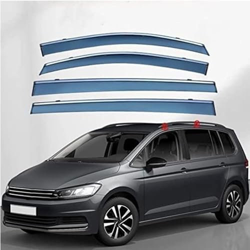 ZhangJie 4 Stück Scheiben Windabweiser für Touran 5T 2016+, Windabweiser Regenabweiser Windschutz, Integrierte Deflektoren, Auto Zubehör