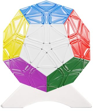 Oostifun Shengshou Hubschrauber Dodekaeder Megaminx Zhuanleng Dodekaeder Würfel Gigaminx megaminx 12 Oberfläche Glatte Twist Puzzle mit einem Würfel Stativ (Multicolor)
