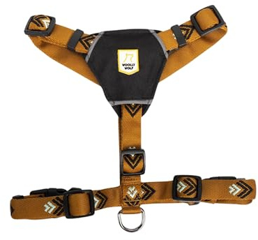 Woolly Wolf Sea to Summit Dog Harness S - Hundegeschirr für kleine Hunde aus recyceltem Polyester, Verstellbar für perfekte Passform, Reflektoren für erhöhte Sichtbarkeit