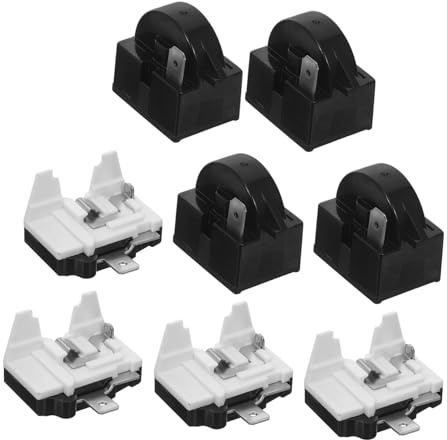 LIFKOME Relais de Démarrage Ptc Facile à Installer en Plastique et Métal Dispositif de Protection Surcharge pour Compresseur de Réfrigérateur pour Mini Frigos et Réfrigérateurs