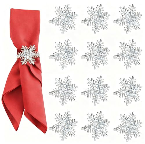 ACTOYS Serviettenringe Weihnachten, Serviettenringe Kranz, Serviettenhalter Ring, Serviettenhalter Weihnachte für Party Tischdekoration (Gold, S)
