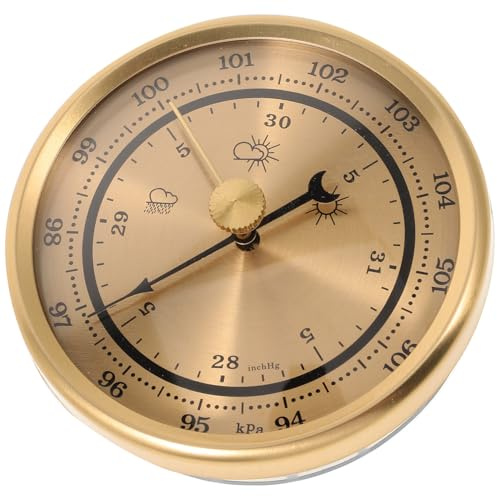 FUTUREORYY Barometer Air Pressure Gauge Weather Forecast Dial Design Small Portable Barometer for Home Indoor Outdoor Use Accurate Pressure Measurement