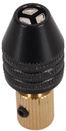 DUZEPA Adaptador de portabrocas mini para taladro de 0,3 a 3,4 mm. Juego de portabrocas con orificio de 2,35 mm de diámetro, husillo central de latón y pinza de aleación de aluminio.