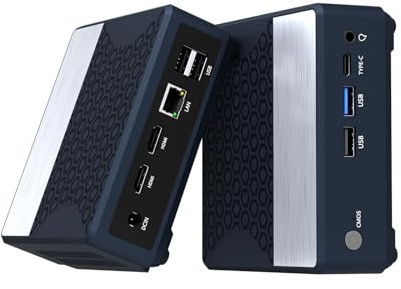 YCTipc Mini PC Celeron N2940, 8 GB DDR3 256 GB M.2 SSD, Dual HDMI 1080P, WiFi 5 BT 4.2, ventola silenziosa, basso consumo energetico, piccolo computer desktop per casa/ufficio/business