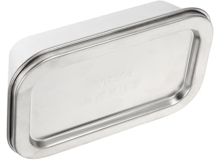 TOYANDONA Caja de Mantequilla Hogar Rectangular 320ml de Acero Inoxidable 304 con Tapa Hermética Anticolisión Multifuncional para Almacenar Mantequilla, Postres y Snacks