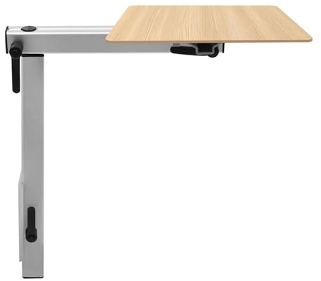 TNGBXR Pie de mesa de autocaravana regulable en altura, giratorio de 360 °, base de mesa extraíble de aleación de aluminio con gran área de almacenamiento para portátil y aperitivos
