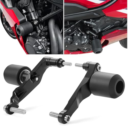 WOOGA Motorcycle Accessories Anti-Collision Frame Sliders Crash Pads Protector compatible for Ho&n&da CB650R/CBR650R CB 650R/CBR 650 R E-Clutch Accessories 2024 2025 2026 Falling Protection Pad