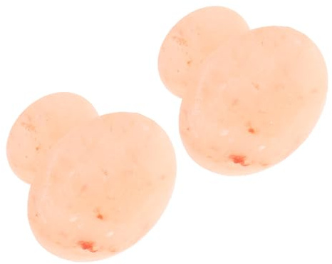 PLAFOPE Pietra esfoliante e idratante di sale himalayano rosa, set da 2 pezzi a forma di fungo, sapone per massaggi spa e routine doccia, indicato per tutti i tipi di pelle