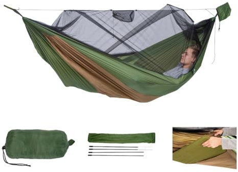 AMAZONAS Adventure Hero XXL – Ultraleichte Moskito-Hängematte mit Isomattenfach | Nur 555 g | Belastbar bis 150 kg | Ideal für Outdoor-Abenteuer