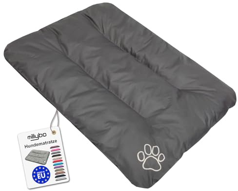 millybo ECO Hundematratze, Hundebett für Kleine, Mittlere, Große Hunde - wetterfestes Hundekissen, kuscheliges Schaum Tierbett, Outdoor & Robustes Hundematte - 115x80x12 cm Grau