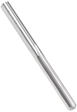 sourcing map 3,7 mm Bohrreibahle, Wolframkarbid-Drehmaschine, Reibahle, H7, 4 gerade Rillen, runder Schaft, Fräswerkzeug, für Edelstahl, Legierung, Kupfer, Metall