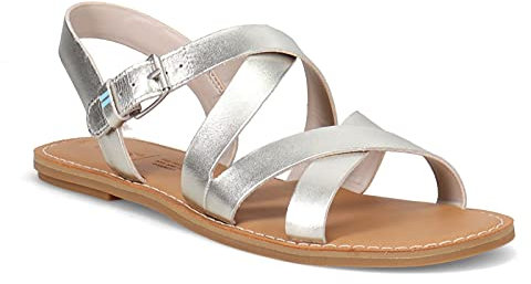 TOMS Womens Sicily Flip Flops Sandals Metallic 4.5 UK