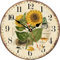 TAHEAT 20 cm Estate Girasole Orologio da parete, Retrò Rustico Floreale Funziona a batteria Orologi, In legno Decorativo Facile da leggere per Casa/Ufficio/Scuola/Bar