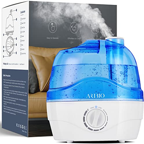 Humidifiers,2.2L Humidifier for Bedroom Baby Room, Air Humidifier with 10H Continuous Use & Auto-Off, Humidifiers Quiet Operation with 360° Rotation Nozzle, With Wide Mouth Easy to Clean, Office/Home