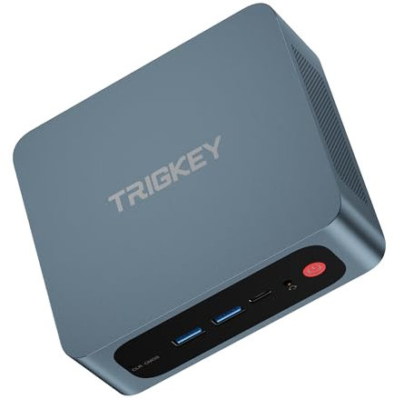 TRIGKEY Key Mini PC N150, 16G DDR4 500G M.2 PCIe SSD, Intel Twin Lake N150(fino a 3,6GHz), Operativo 11 Pro, Intel Graphics 24EUs 1000MHz, Ufficio/Istruzione, Doppio Display 4K60Hz, USB3.2(10Gbps)*3