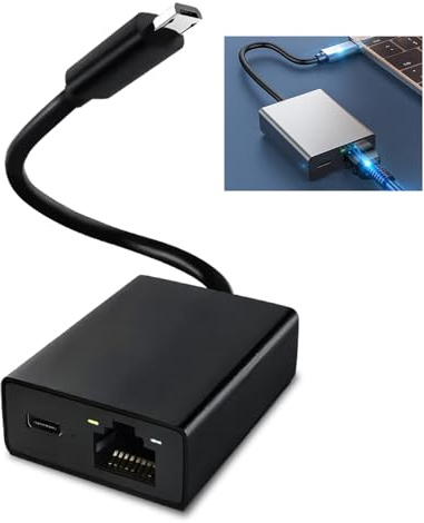 Ethernet Adapter for Fire TV Stick, Micro USB to RJ45 Ethernet Network Adapter, High Speed Internet Optimizer Ethernet Network Adapter for 4K Fire Stick,Chromecast Google Home Mini,Streaming TV Sticks