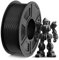 TECBEARS PETG Filament 1.75 mm Schwarz, Stärker Zähigkeit PETG 3D Drucker Filament, 1kg Spule, Maßgenauigkeit +/- 0,02 mm, Kompatibel mit FDM Drucker