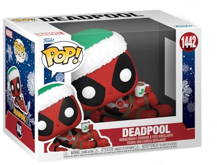 Funko POP! Marvel: Holiday - Deadpool - Marvel Comics - Samlingsbar vinylfigur - Presentidé - Officiell Merchandise - Leksaker för barn och vuxna - Seriefans - Modellfigur för samlare