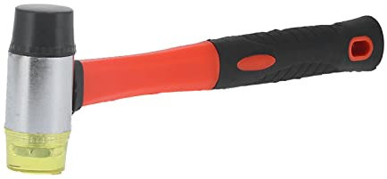 Piccolo Martello a Doppia Faccia in Gomma Morbida, Martello con Manico in Fibra di Vetro Per Gioielli Artigianali, Legno, Gomma E Nylon, Martello Morbido a Doppia Faccia