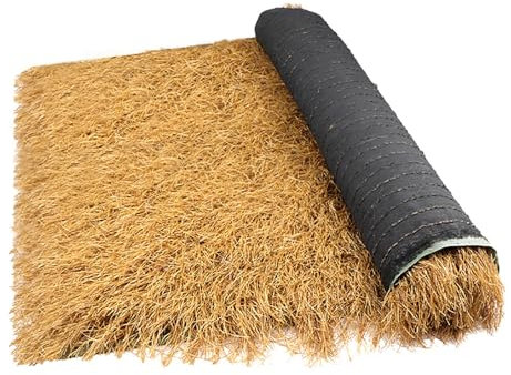 Teja De Paja Artificial, Techo De Paja SintéTica De Plástico Tipo Alfombra PE, Techo De Paja De Hierba Ciega De Pato, Rollo De Paja De Palma Mexicano, Para Jardín, Patio, Valla, Decoración De Fiesta (