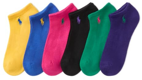 Polo Ralph Lauren Strumpor, dam, lågt skurna, prestanda, bomull, paket med 6 par, ventilerande mesh och sportdämpning, 36.5-43 EU