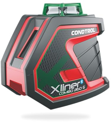 CONDTROL - Láser Línea XLINER COMBO G360 Verde - Alcance de Nivel 40m - 2 Líneas y Puntos de Plomada Rojos - Bluetooth - Garantía 2+1 Años - Se entrega con Accesorios