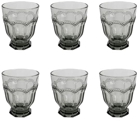 Set Bicchieri Acqua Vetro Ferrara Set 6 Bicchieri Vetro Acqua, Bibite e Alcolici, Bicchieri Vetro, Bicchieri Vetro Particolari 8,5x8,5x10 cm(GEM 57200)
